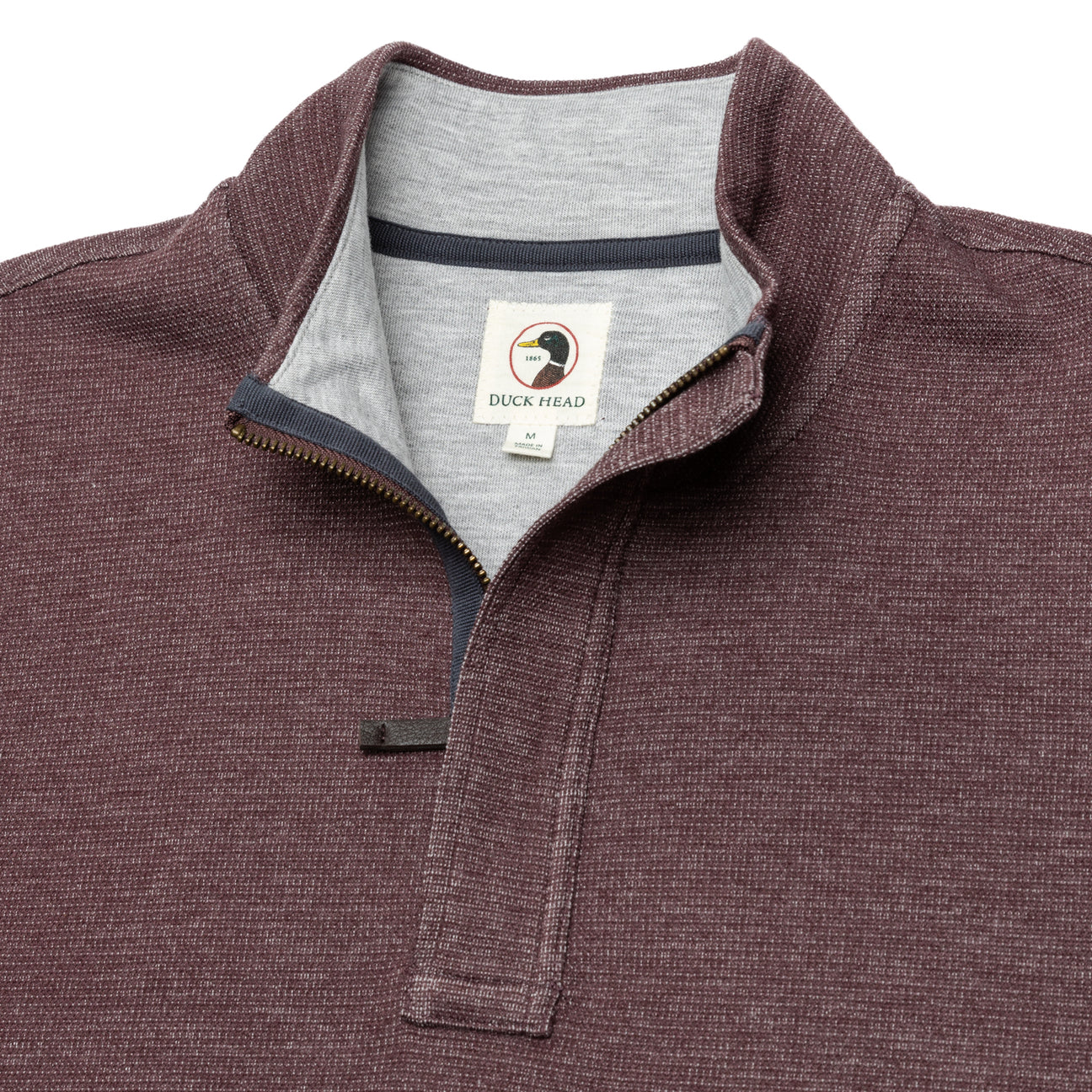 Bearing Pique Performance 1/4 Zip Pullover - Dark Cognac