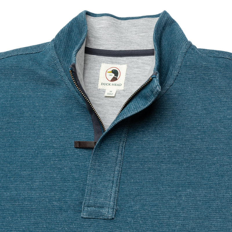 Bearing Pique Performance 1/4 Zip Pullover - Mirror Lake Blue