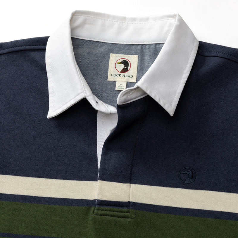 Legacy Stripe Rugby Shirt - Navy