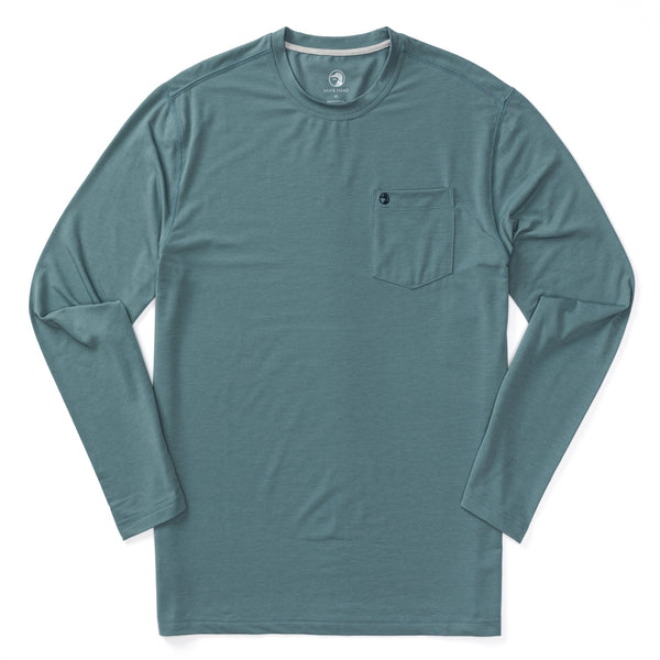 Windward Long Sleeve Performance T-Shirt - Cedar Blue