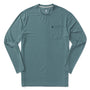 Windward Long Sleeve Performance T-Shirt - Cedar Blue