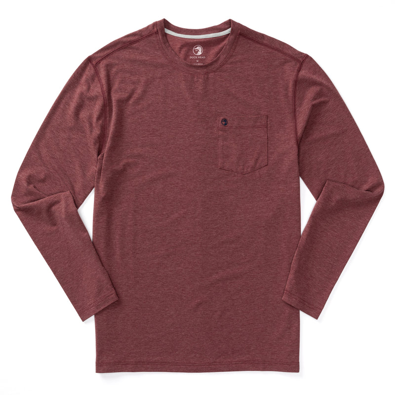 Windward Long Sleeve Performance T-Shirt - Tawny Port Heather