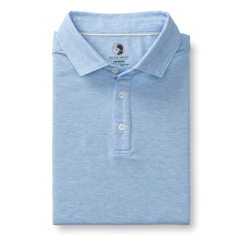 Summerford Performance Pique Polo - Serenity Blue Heather