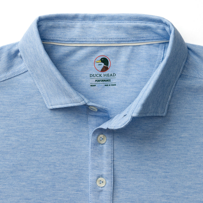 Summerford Performance Pique Polo - Serenity Blue Heather