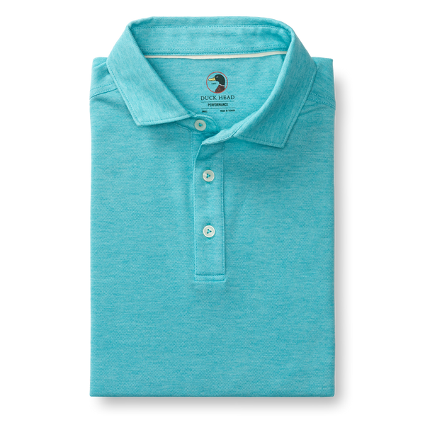 Summerford Performance Pique Polo - Lake Blue Heather
