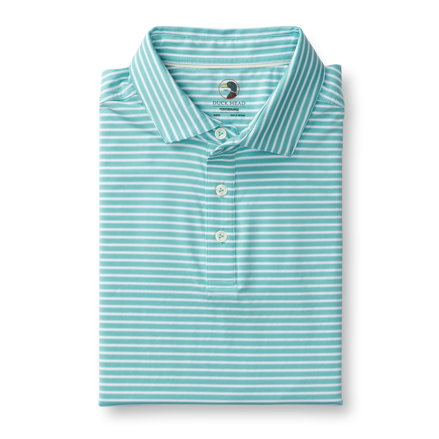 Long Drive Performance Polo - Davis Stripe - Marine Blue
