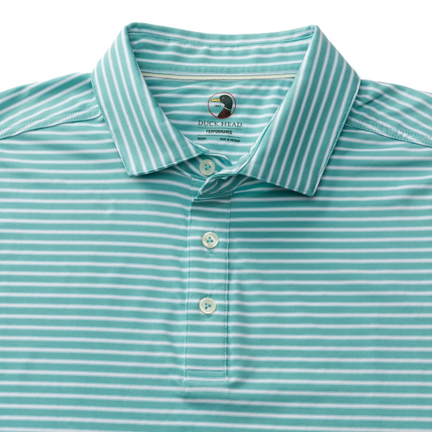Long Drive Performance Polo - Davis Stripe - Marine Blue
