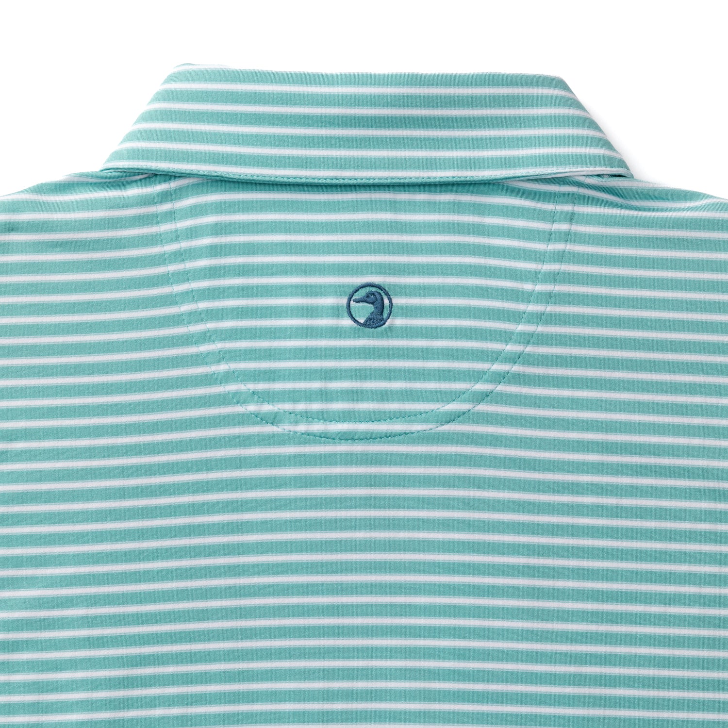 Long Drive Performance Polo - Davis Stripe - Marine Blue