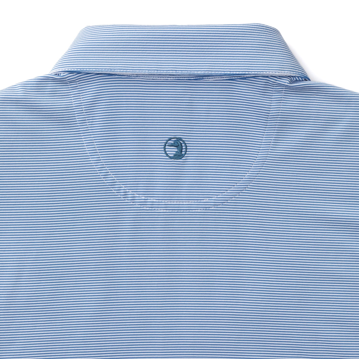 Long Drive Performance Polo - Blane Stripe - Lake Blue
