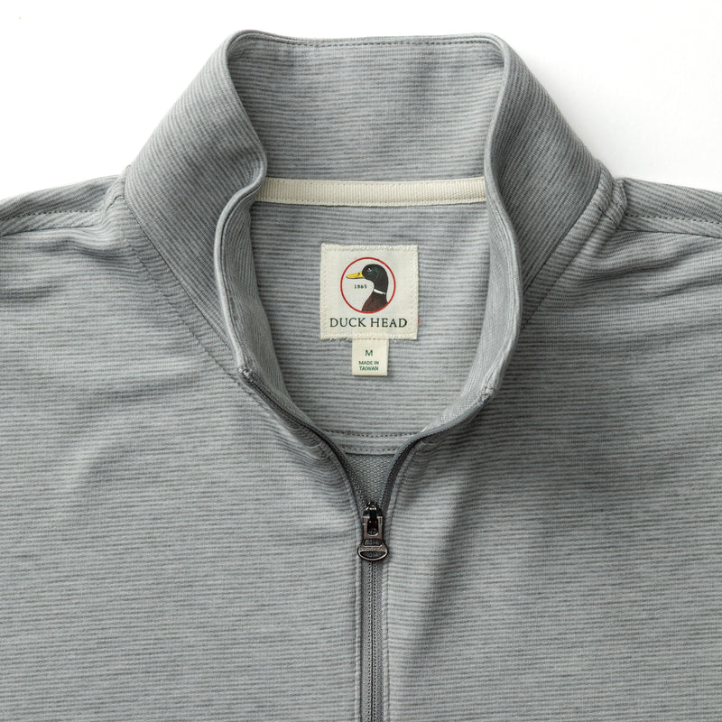 Summerford Striped Performance 1/4 Zip Pullover - Ultimate Grey Heather