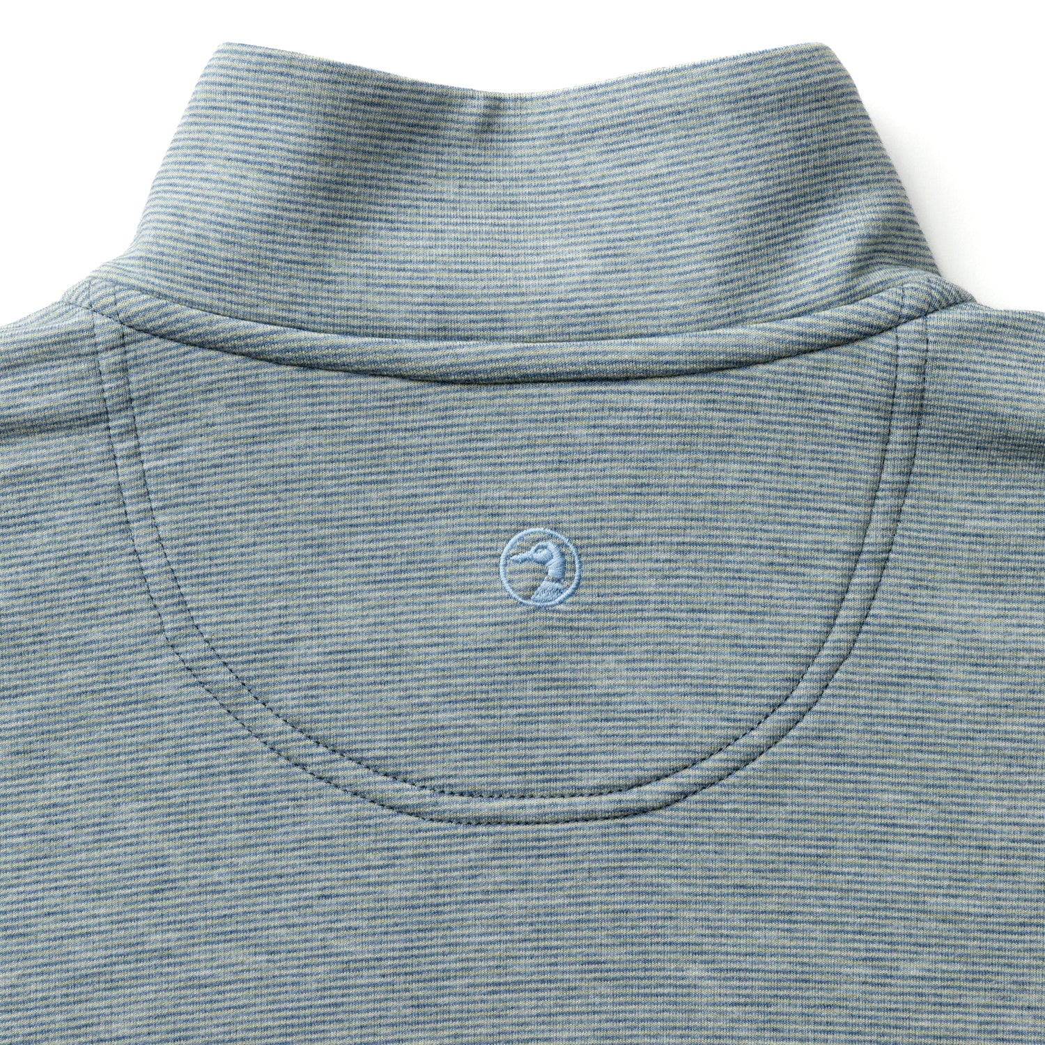 Summerford Striped Performance 1/4 Zip Pullover - Chambray Blue Heathe