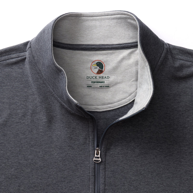 Long Drive Performance 1/4 Zip Pullover - Charcoal Heather