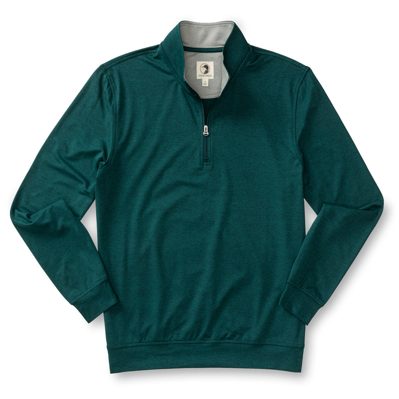Long Drive Performance 1/4 Zip Pullover - Emerald Green Heather