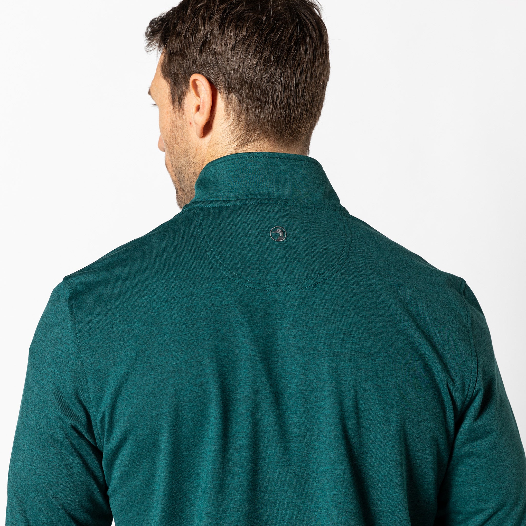Long Drive Performance 1/4 Zip Pullover - Emerald Green Heather