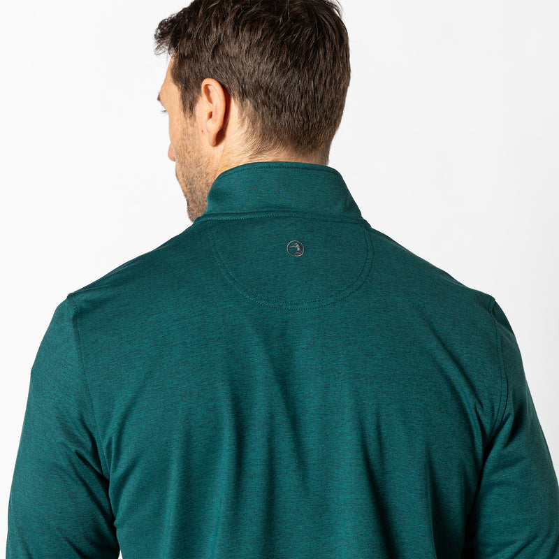 Long Drive Performance 1/4 Zip Pullover - Emerald Green Heather