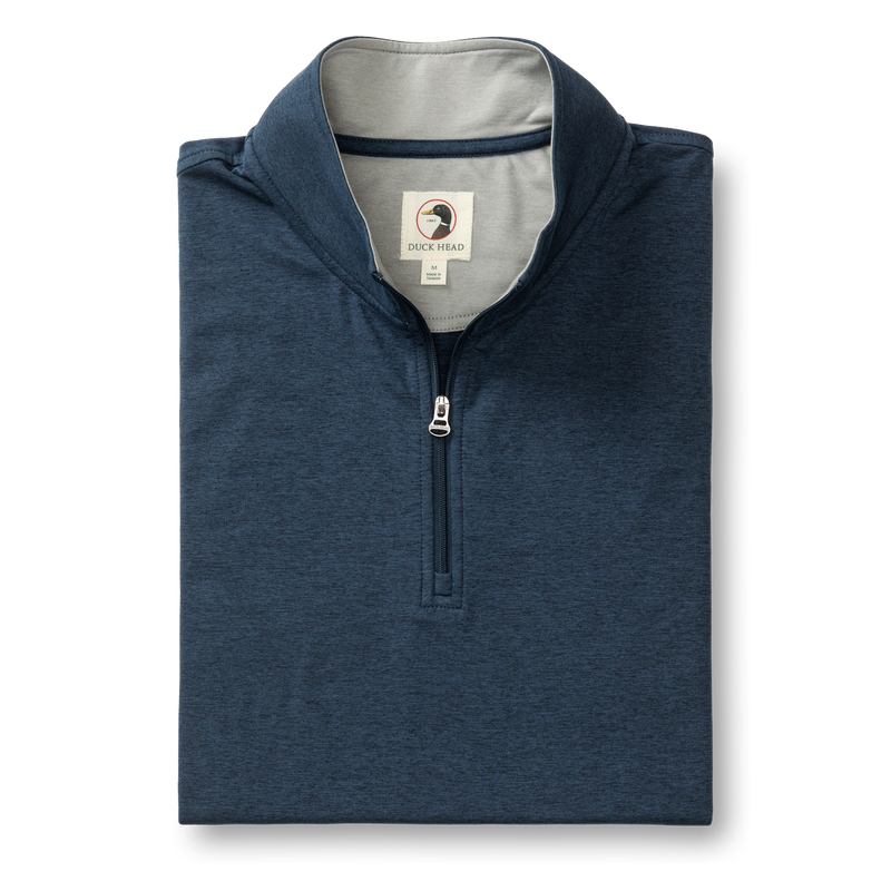 Long Drive Performance 1/4 Zip Pullover - Navy Heather
