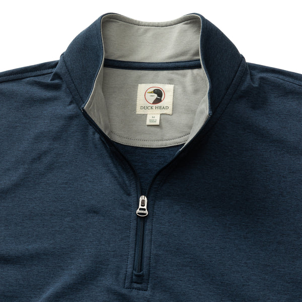 Long Drive Performance 1/4 Zip Pullover - Navy Heather