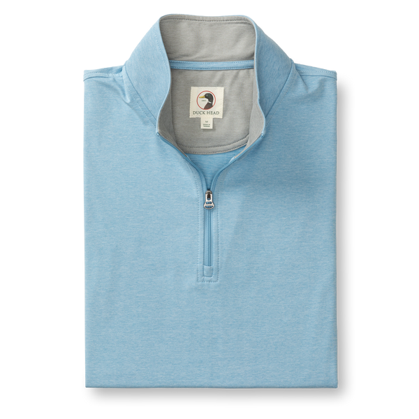 Long Drive Performance 1/4 Zip Pullover - Glacier Blue Heather