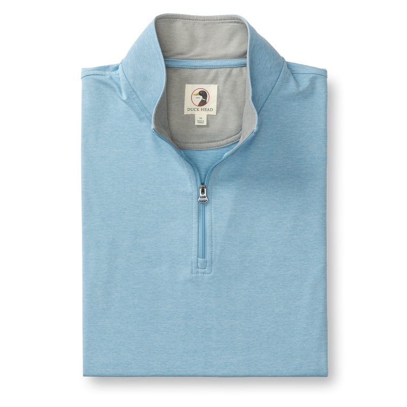Long Drive Performance 1/4 Zip Pullover - Glacier Blue Heather