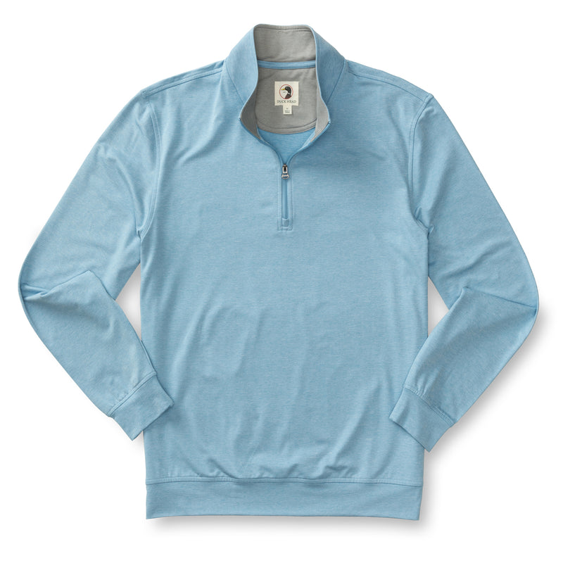 Long Drive Performance 1/4 Zip Pullover - Glacier Blue Heather