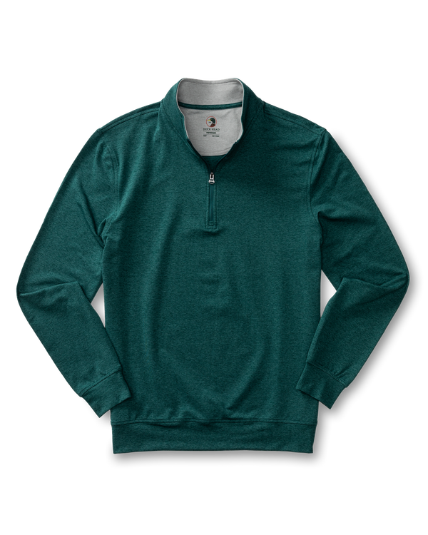Long Drive Performance 1/4 Zip Pullover - Midnight Teal Heather