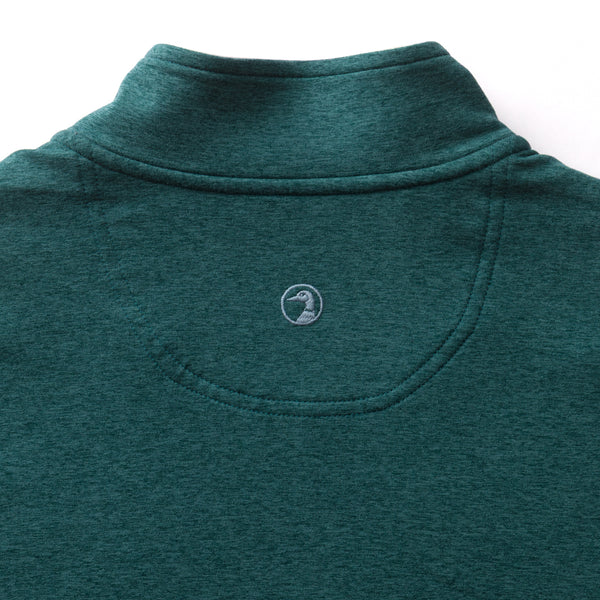 Long Drive Performance 1/4 Zip Pullover - Midnight Teal Heather