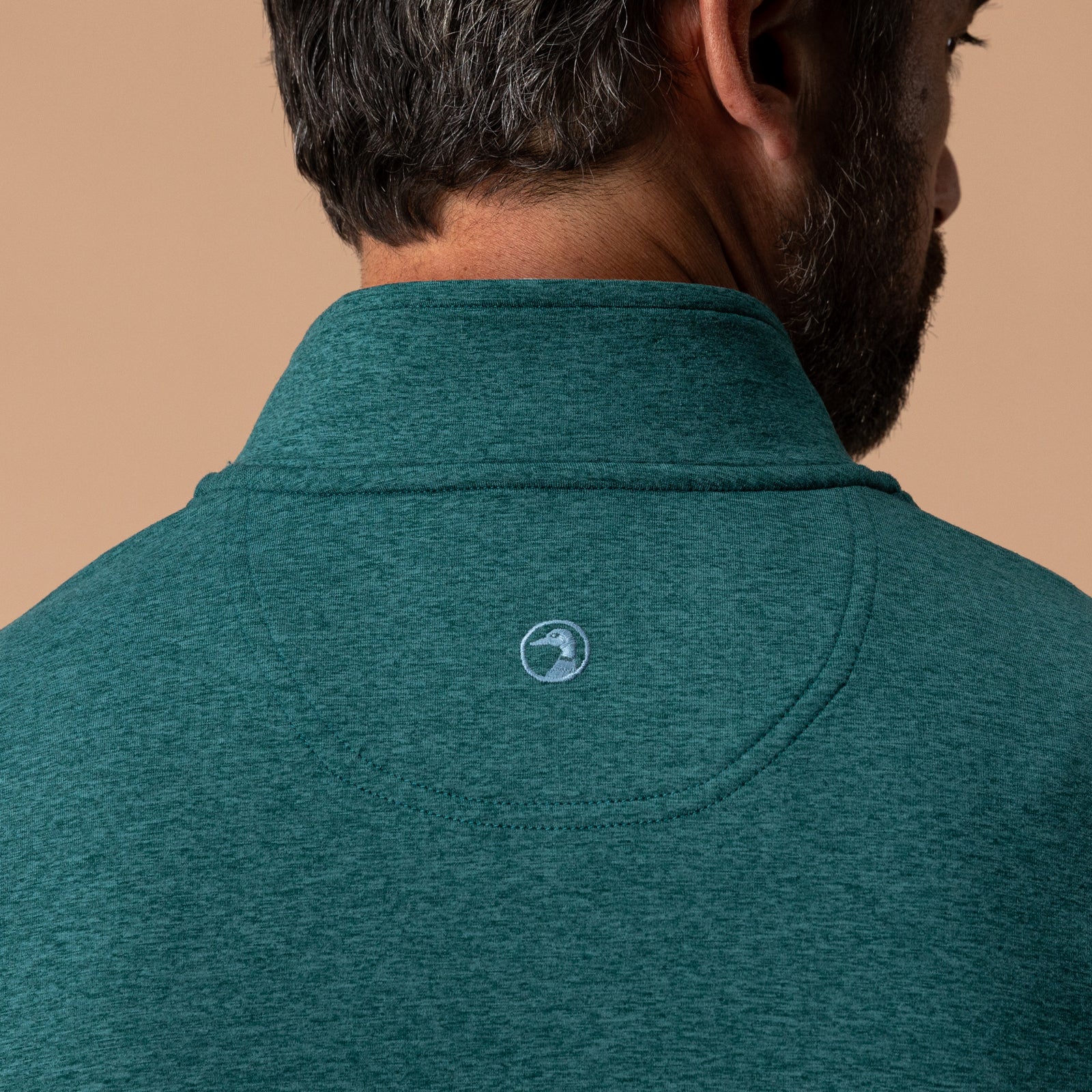Long Drive Performance 1/4 Zip Pullover - Midnight Teal Heather