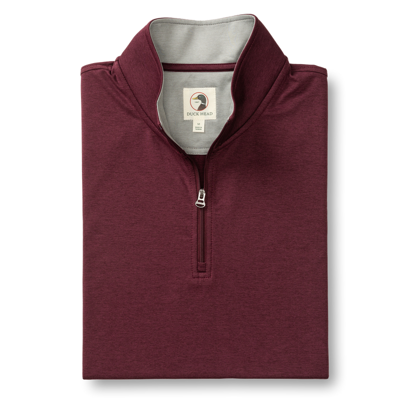 Long Drive Performance 1/4 Zip Pullover - Fig Heather
