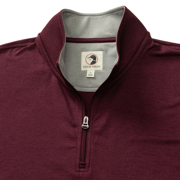 Long Drive Performance 1/4 Zip Pullover - Fig Heather