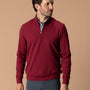 Long Drive Performance 1/4 Zip Pullover - Deep Red