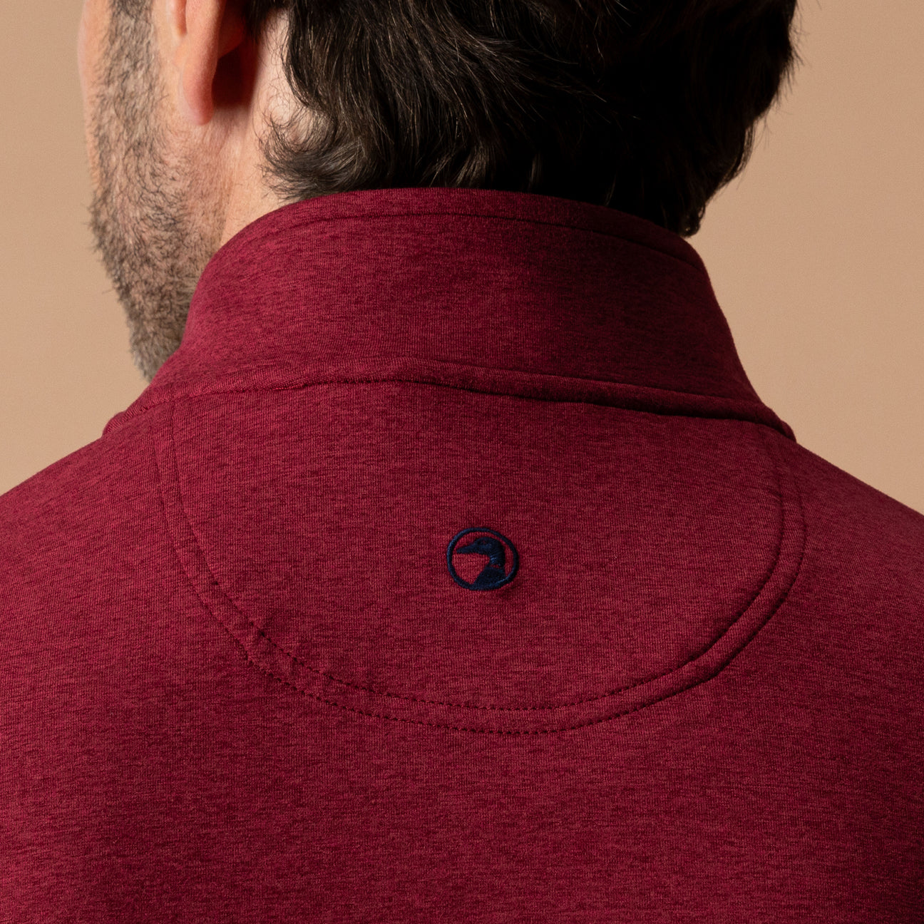 Long Drive Performance 1/4 Zip Pullover - Deep Red
