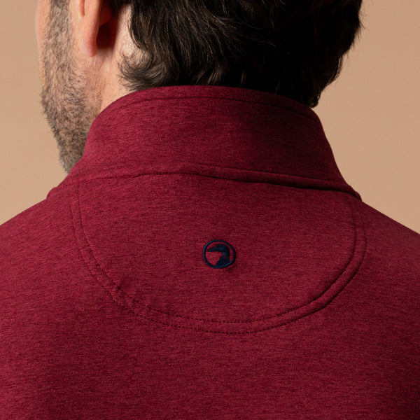 Long Drive Performance 1/4 Zip Pullover - Deep Red
