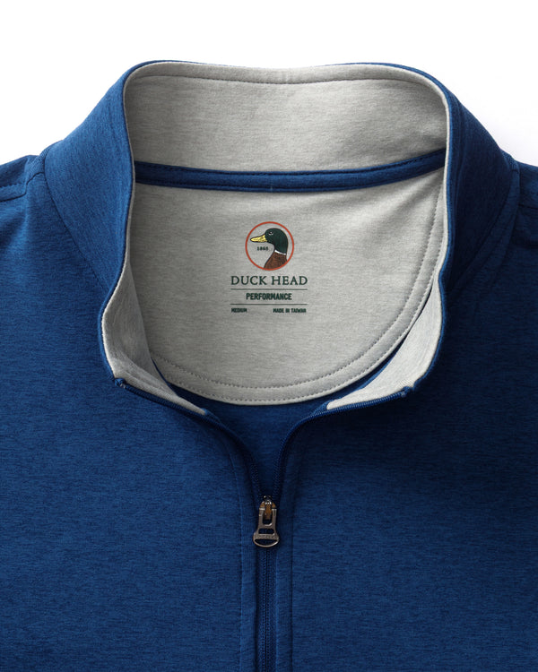 Long Drive Performance 1/4 Zip Pullover - Navy Peony Heather