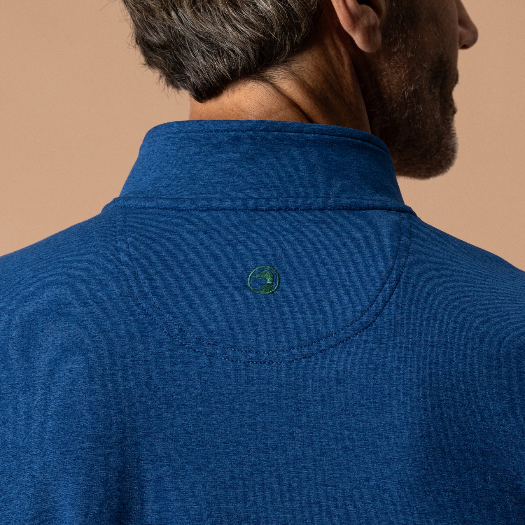 Long Drive Performance 1/4 Zip Pullover - Navy Peony Heather
