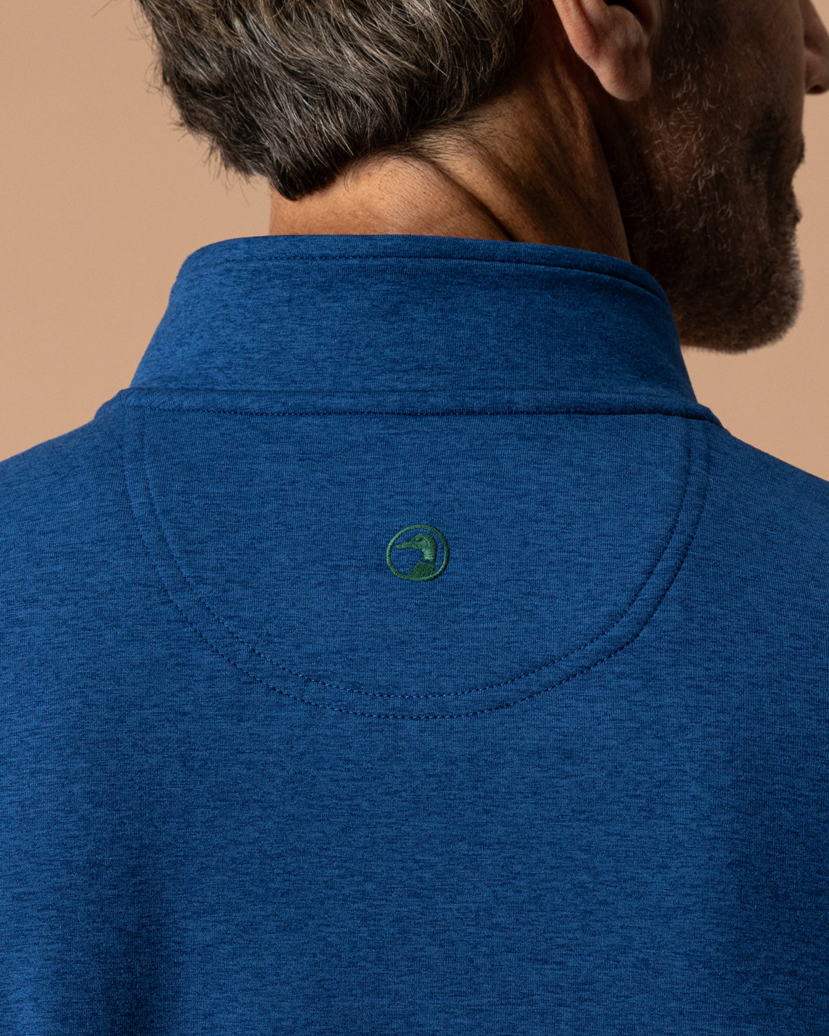 Long Drive Performance 1/4 Zip Pullover - Navy Peony Heather