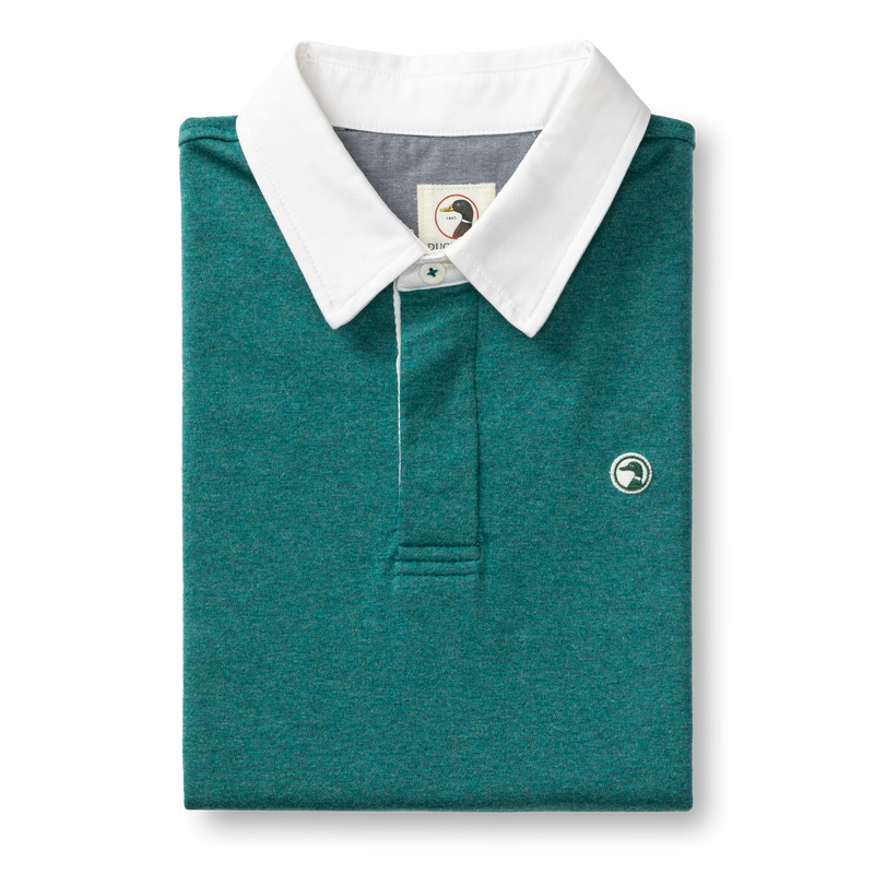 Legacy Heathered Rugby Shirt - Forest Green Heather