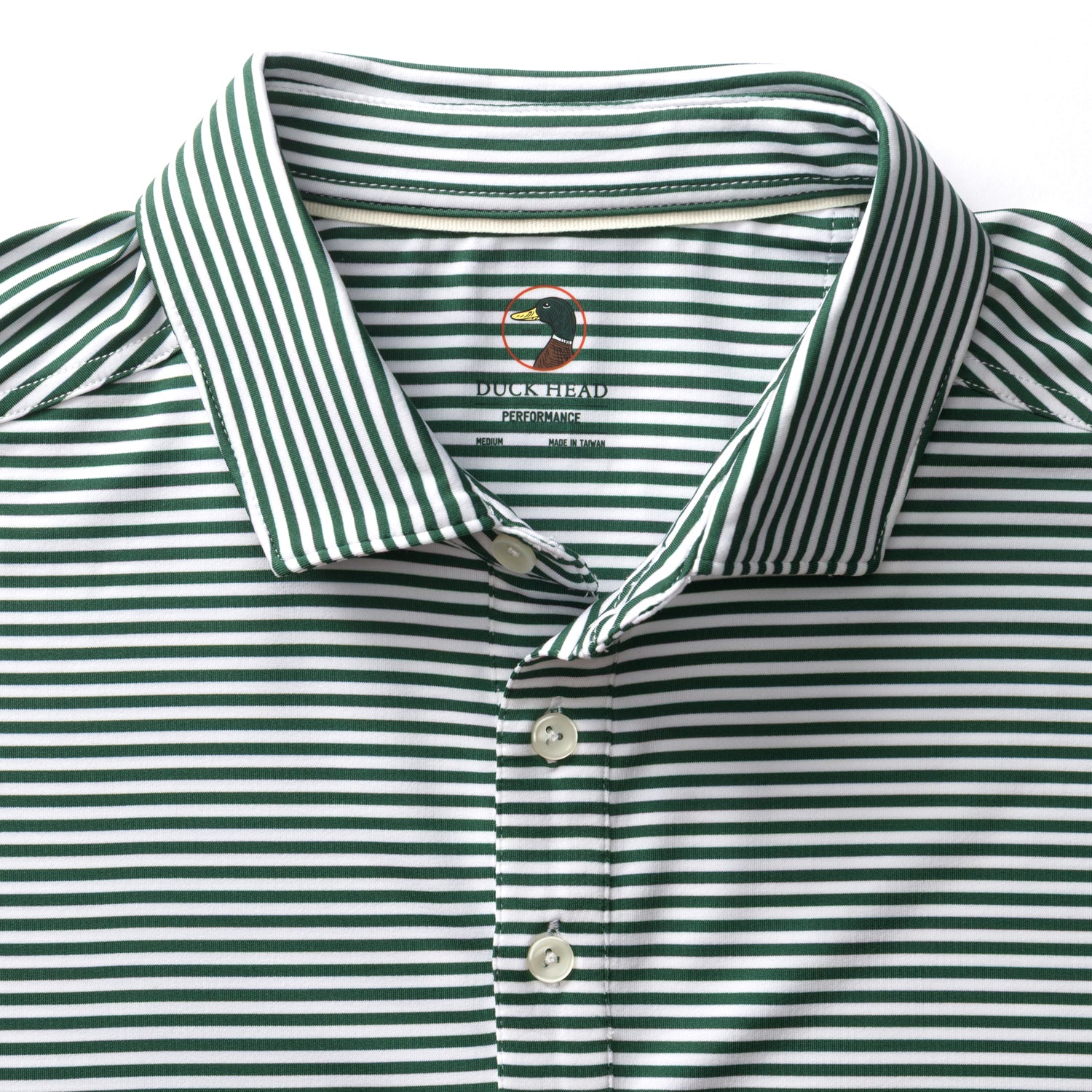 Long Drive Performance Polo - Kirk Stripe - Hunter Green