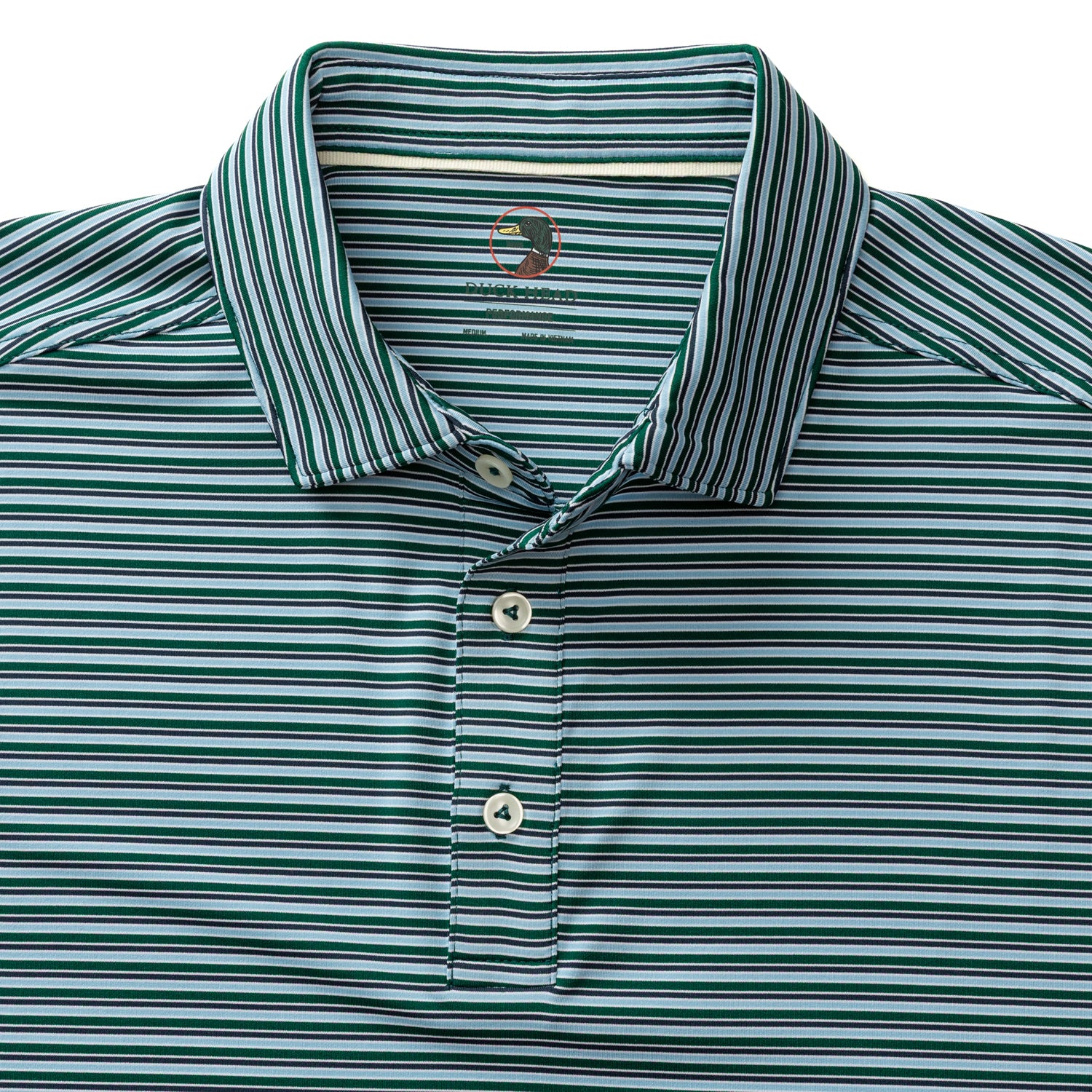 Long Drive Performance Polo - Barker Stripe - Forest Green