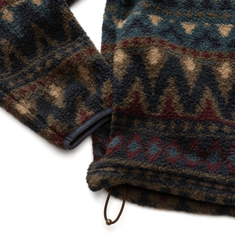 Pineview Fleece 1/4 Snap Pullover - Wicks Print - Navy