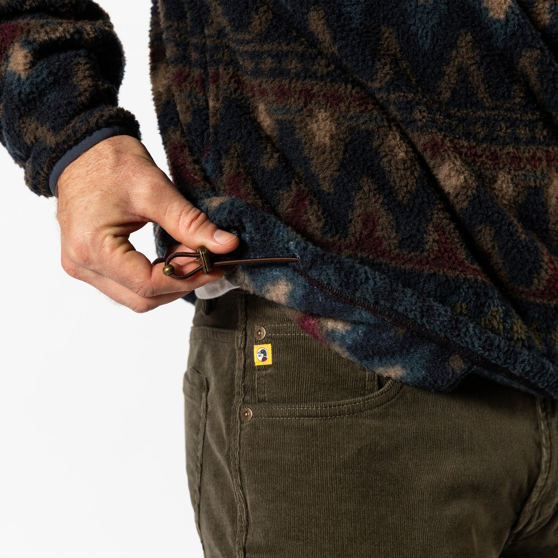 Pineview Fleece 1/4 Snap Pullover - Wicks Print - Navy