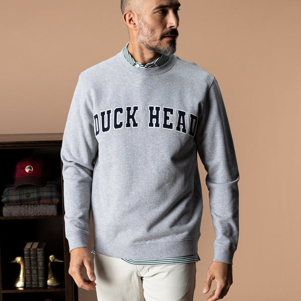Applique Crewneck Sweatshirt - Heather Grey