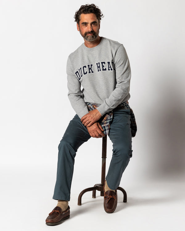 Applique Crewneck Sweatshirt - Heather Grey