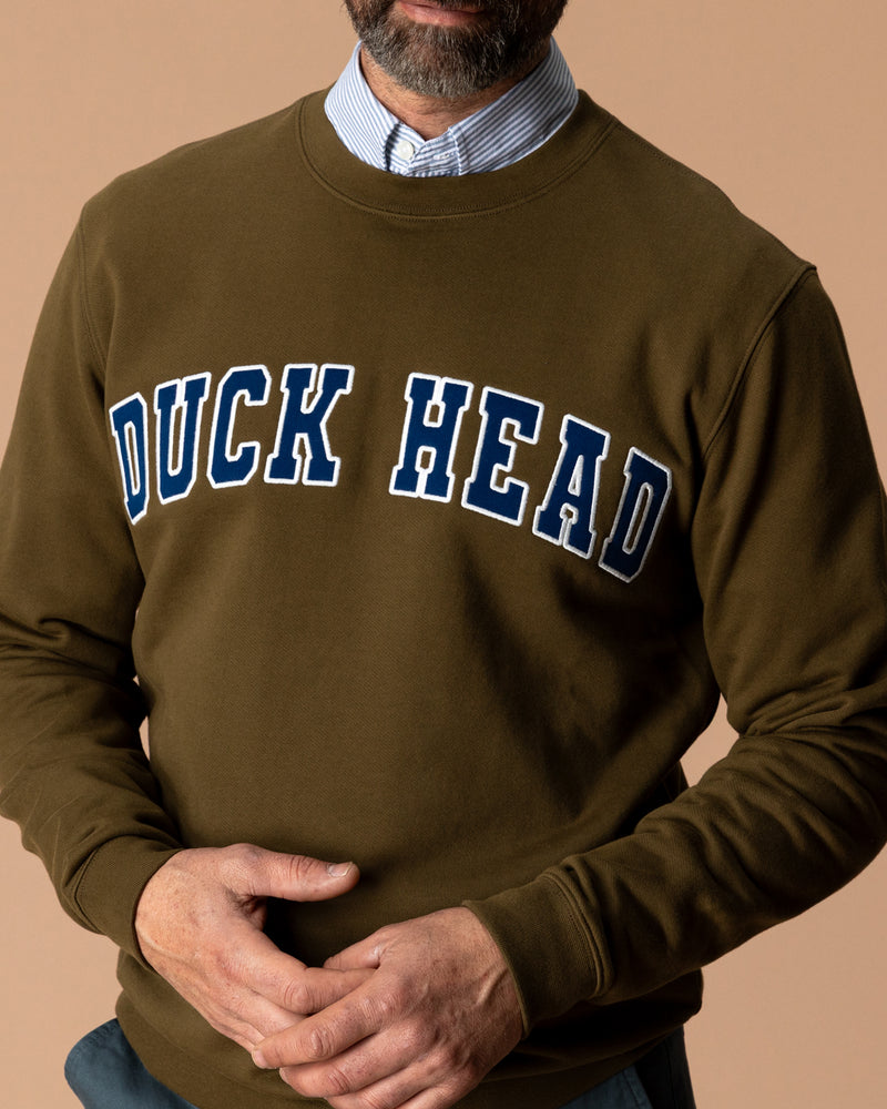 Applique Crewneck Sweatshirt - Dark Olive
