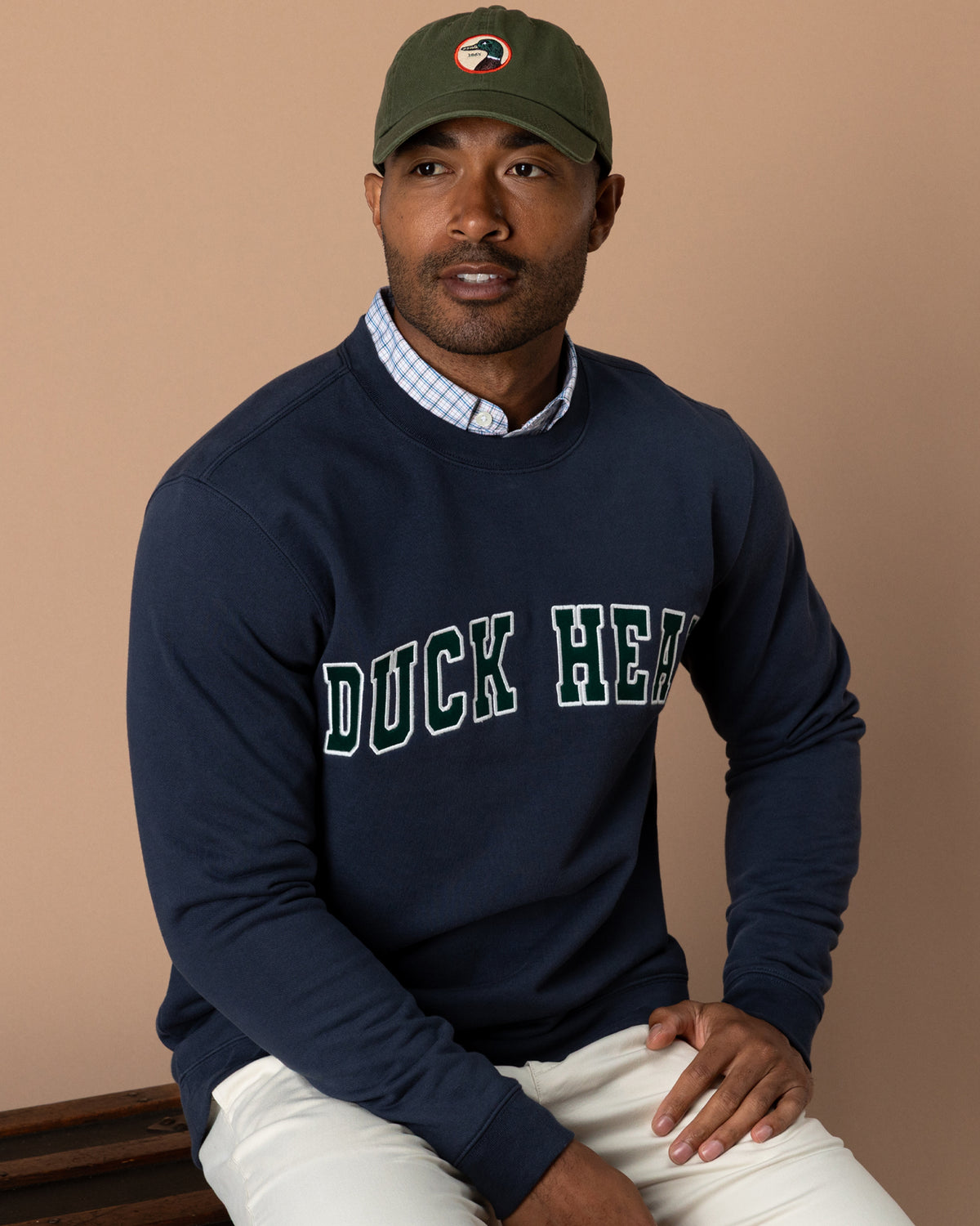 Applique Crewneck Sweatshirt - Navy