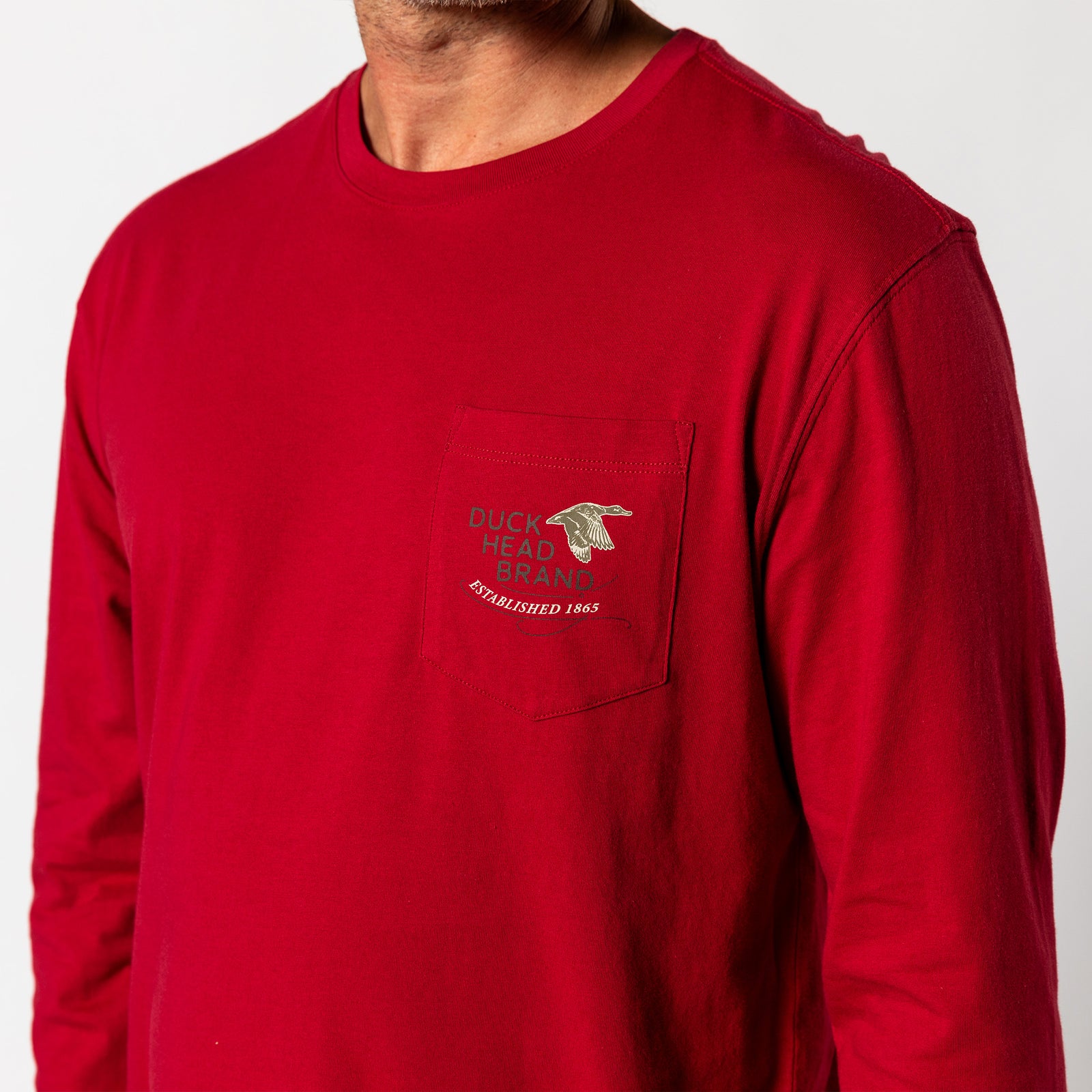 The Original Canvas Clothier Long Sleeve T-Shirt - Rio Red