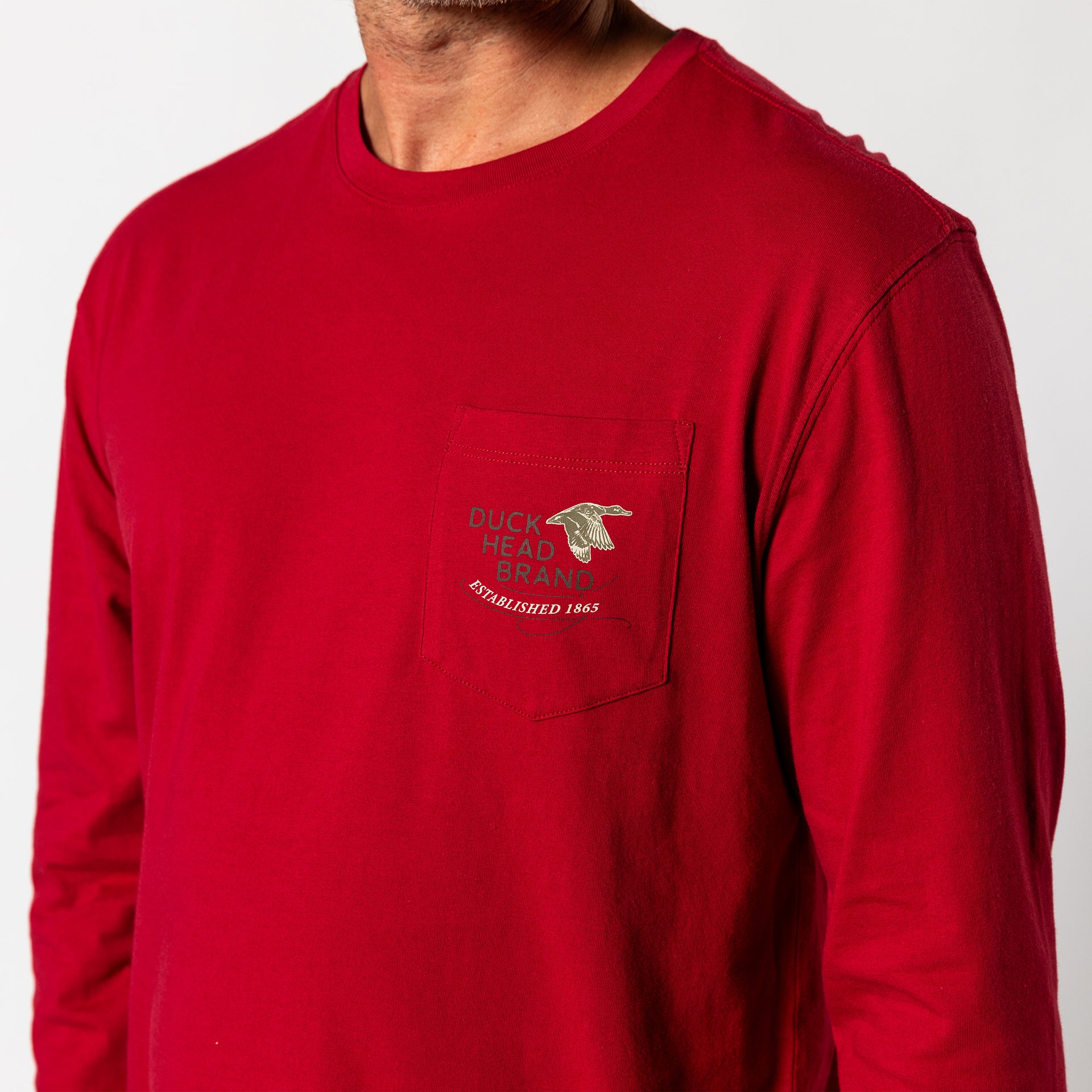 The Original Canvas Clothier Long Sleeve T-Shirt - Rio Red
