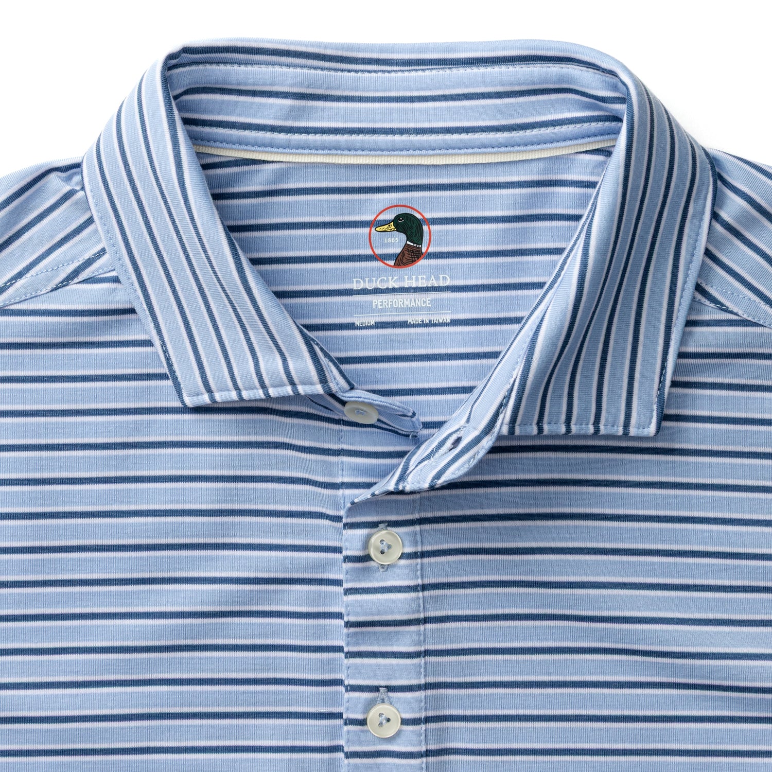 Summerford Performance Jersey Polo - Pierce Stripe -  Serenity Blue