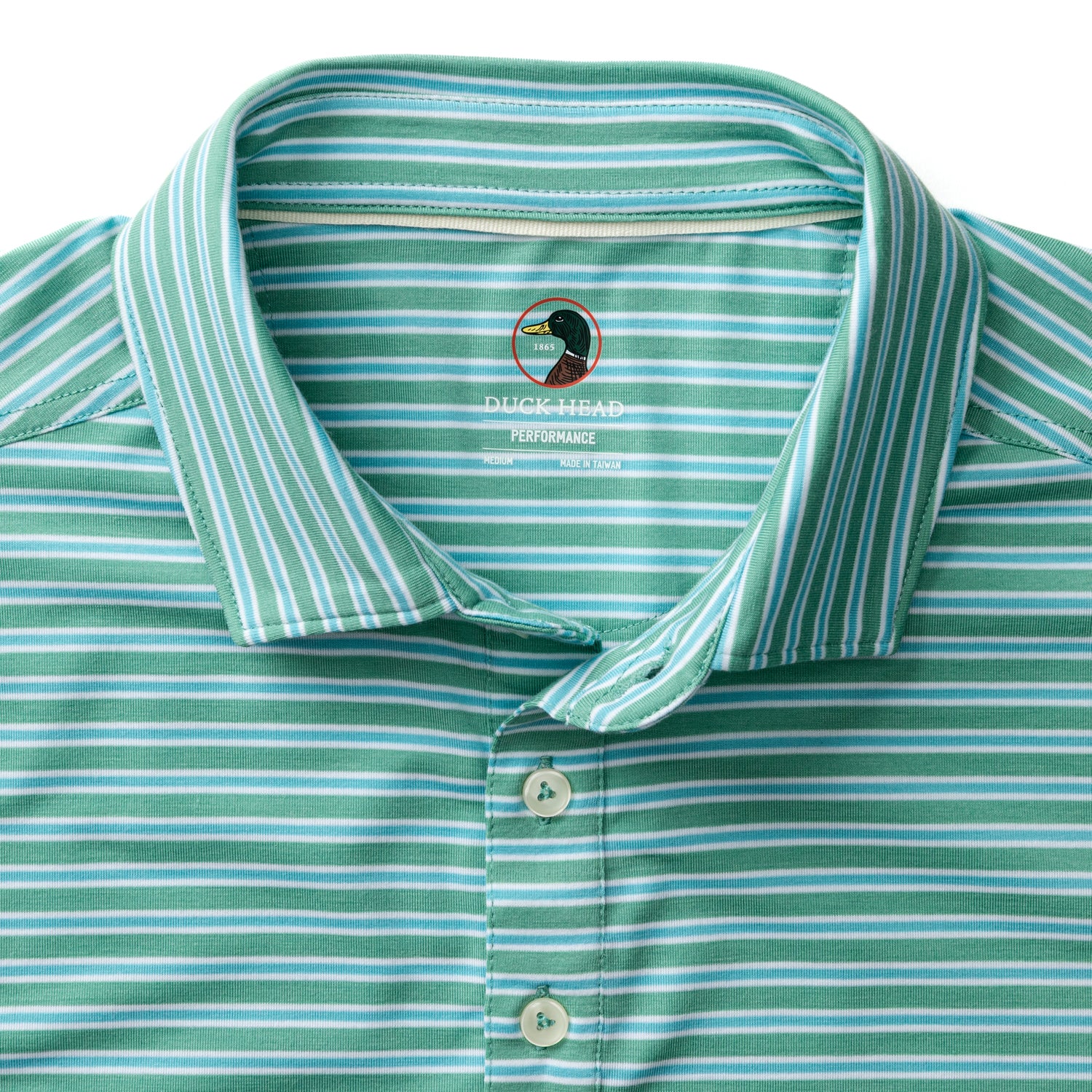 Summerford Performance Jersey Polo - Pierce Stripe - Aspen Green