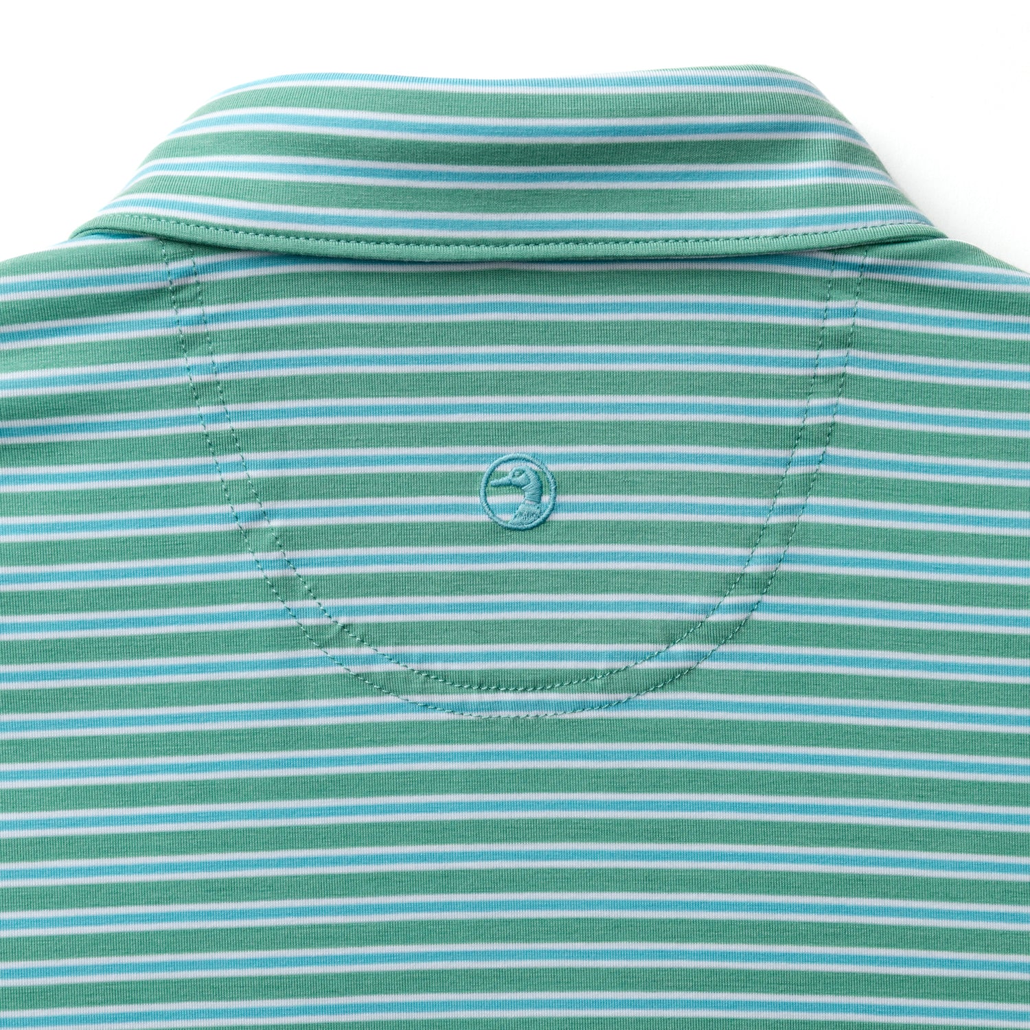 Summerford Performance Jersey Polo - Pierce Stripe - Aspen Green