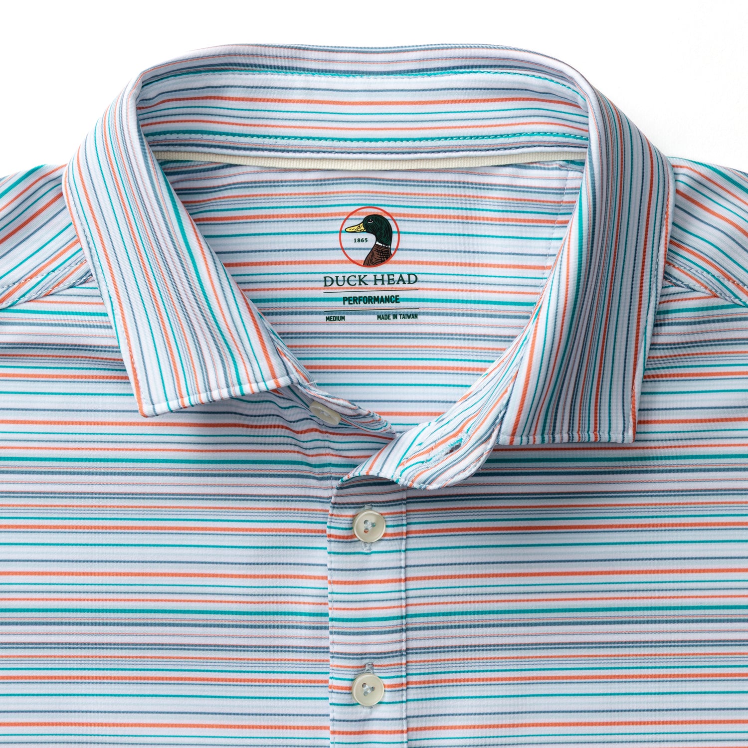 Long Drive Performance Polo - Neil Stripe - Sky Blue
